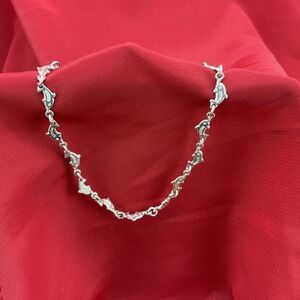 Sterling Silver 925 Dolphin Bracelet Or Anklet